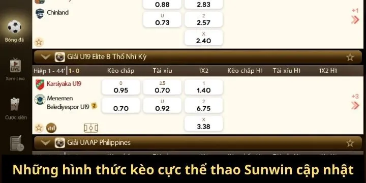 Thể thao Sunwin hình thức kèo cược dễ ăn tiền phổ biến nhất