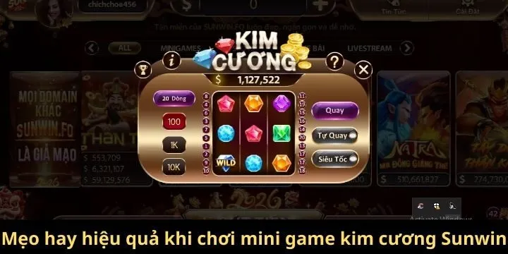 Mẹo hay hiệu quả khi chơi mini game kim cương Sunwin